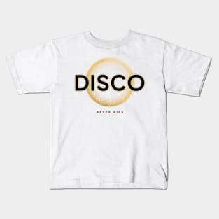 DISCO  - Never Dies Gold (Black) Kids T-Shirt